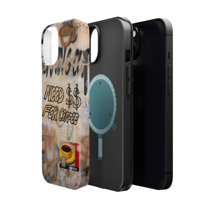 MagSafe "need $$ for coffee" airbrush iPhone case