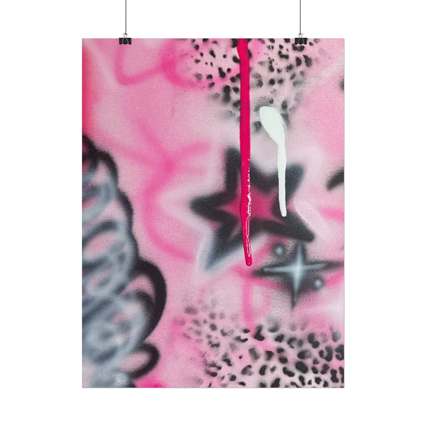"pink cheetah" airbrush rolled print