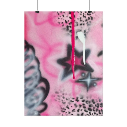 "pink cheetah" airbrush rolled print