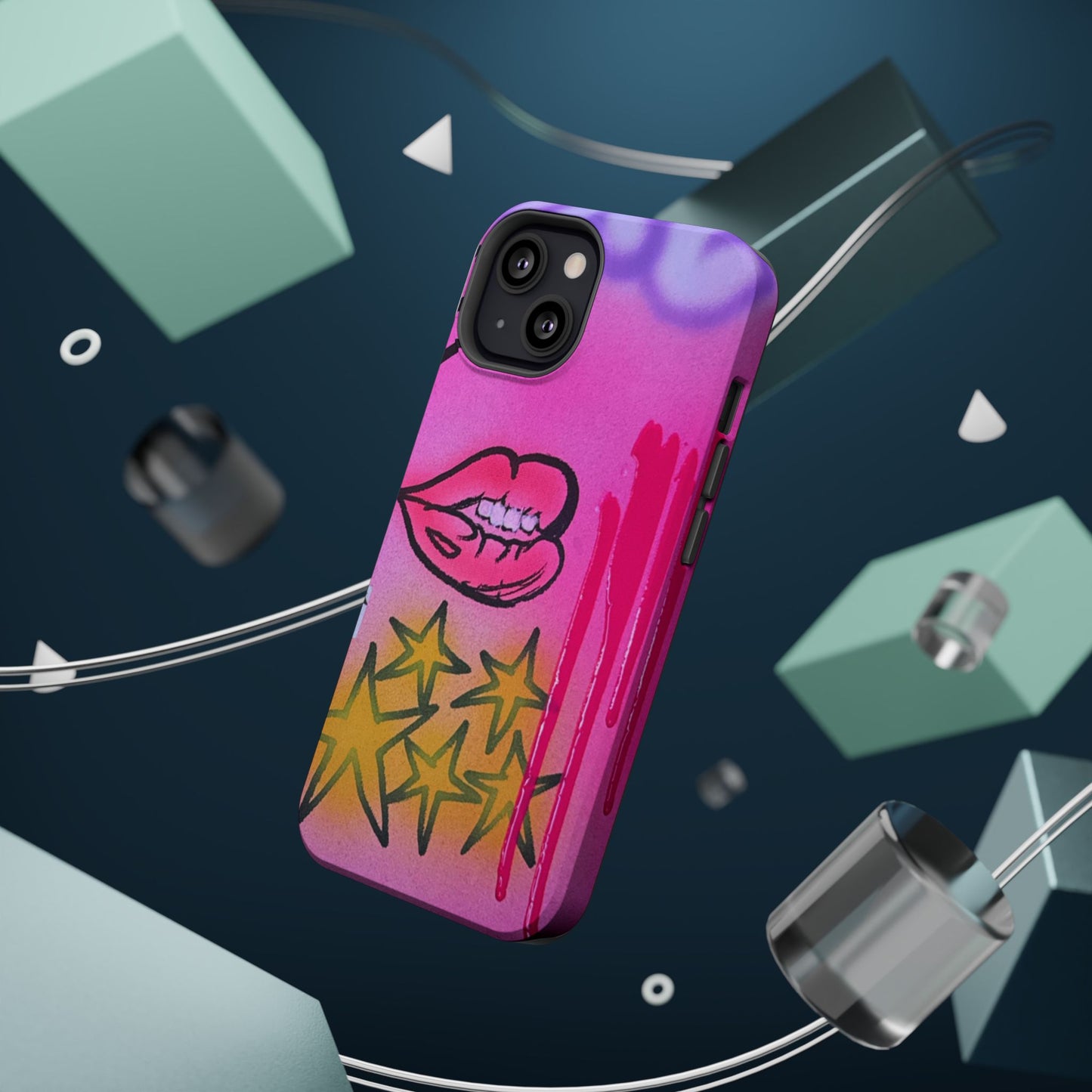 MagSafe "star drip" airbrush iPhone case