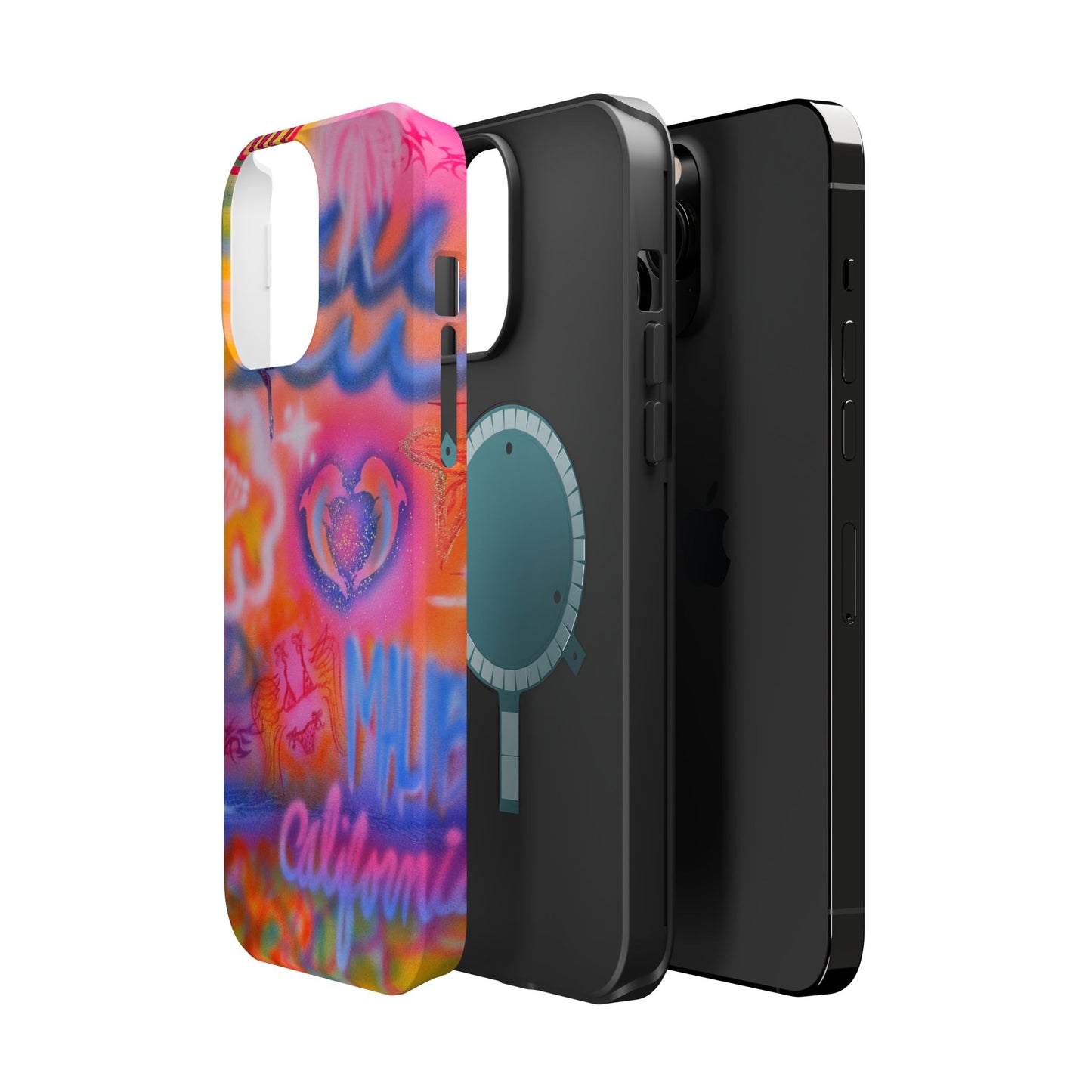 "mornings in malibu" MagSafe airbrush iPhone case