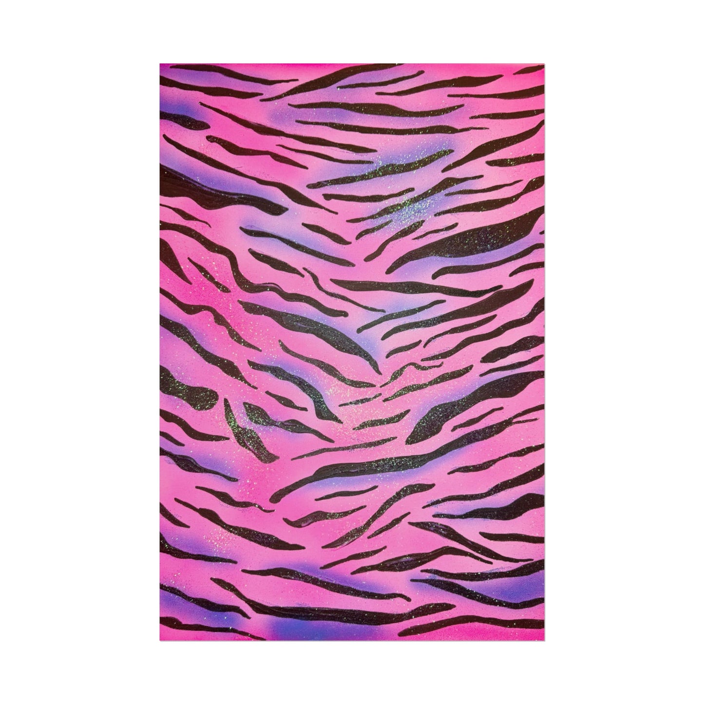 "glitter zebra" airbrush rolled print