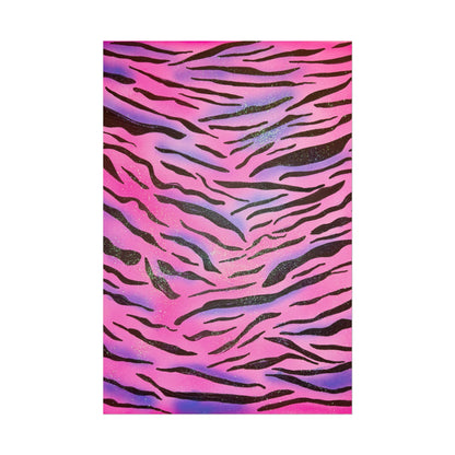 "glitter zebra" airbrush rolled print