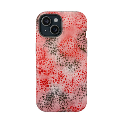 MagSafe "red cheetah" airbrush iPhone case