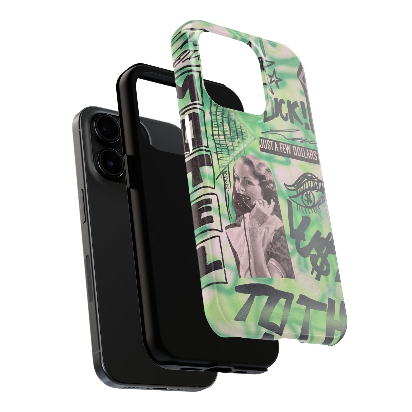 "lust over luck" airbrush iPhone case