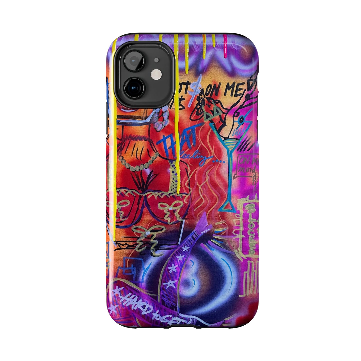 "shots on me" airbrush iPhone case
