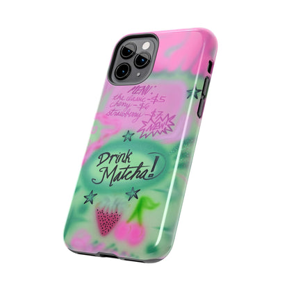 "matcha!" airbrush iPhone case