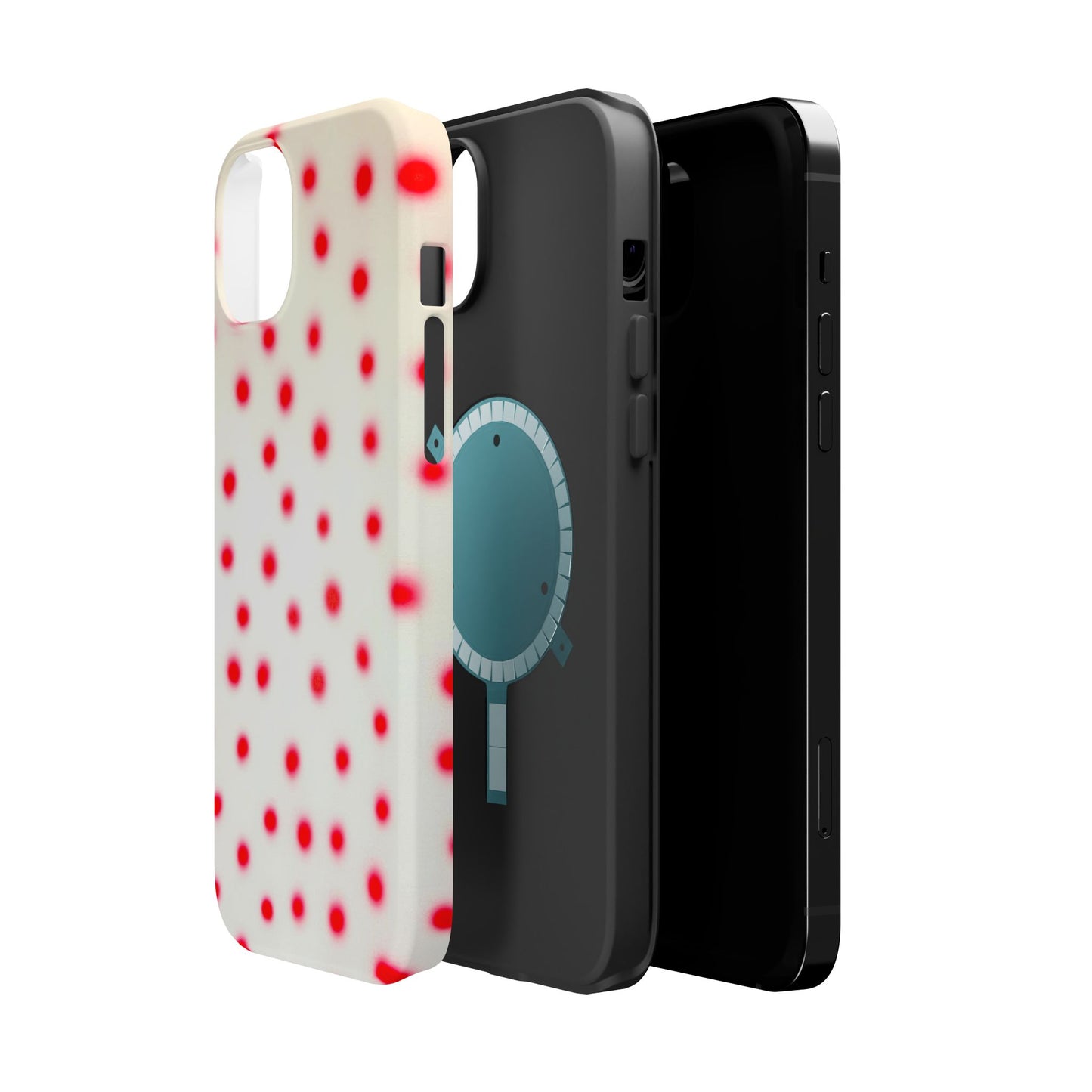 MagSafe "vanilla cherry polka dot" airbrush iPhone case