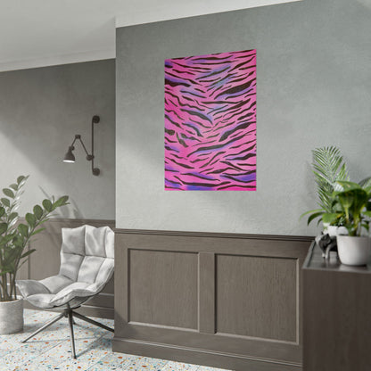 "glitter zebra" airbrush rolled print