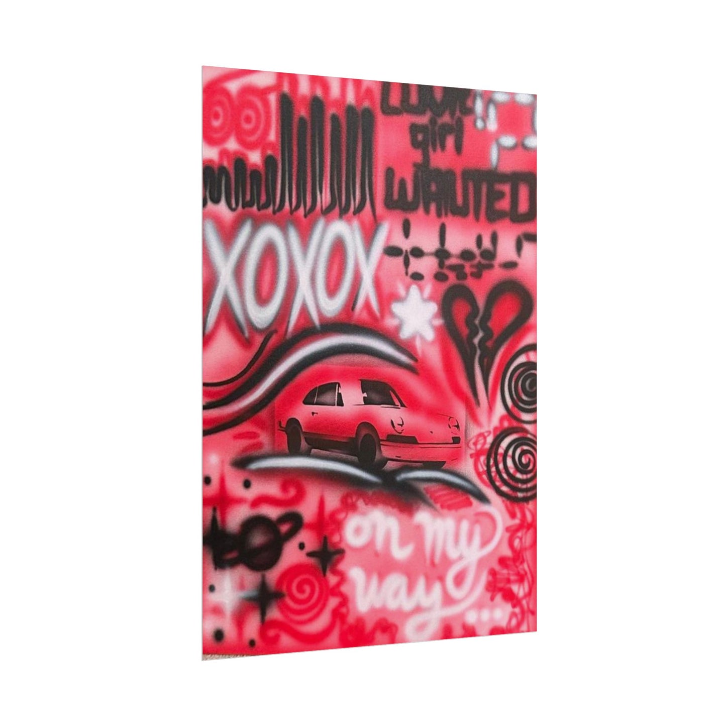 "LUCKY YOU! PT. 2" airbrush rolled print