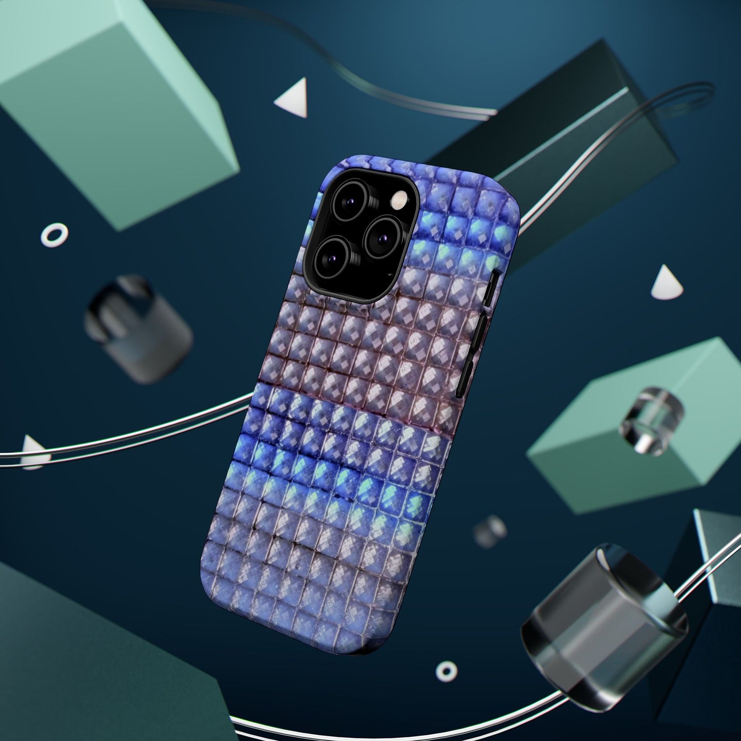 MagSafe "blue studs" airbrush iPhone case