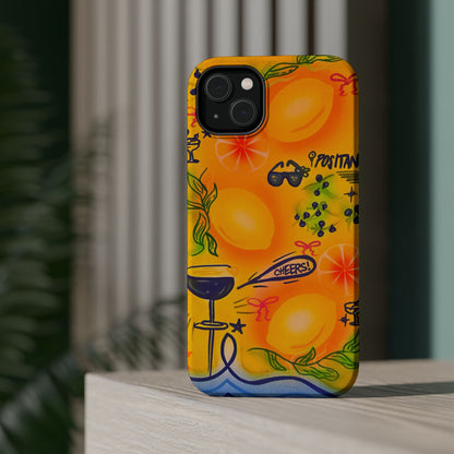 MagSafe Airbrush iPhone Hülle „citrus coastline“