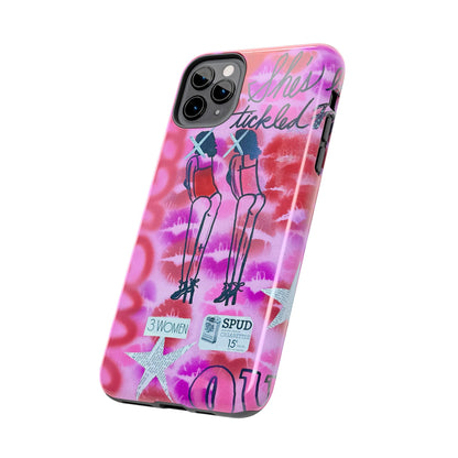 "tickled pink" airbrush iPhone case