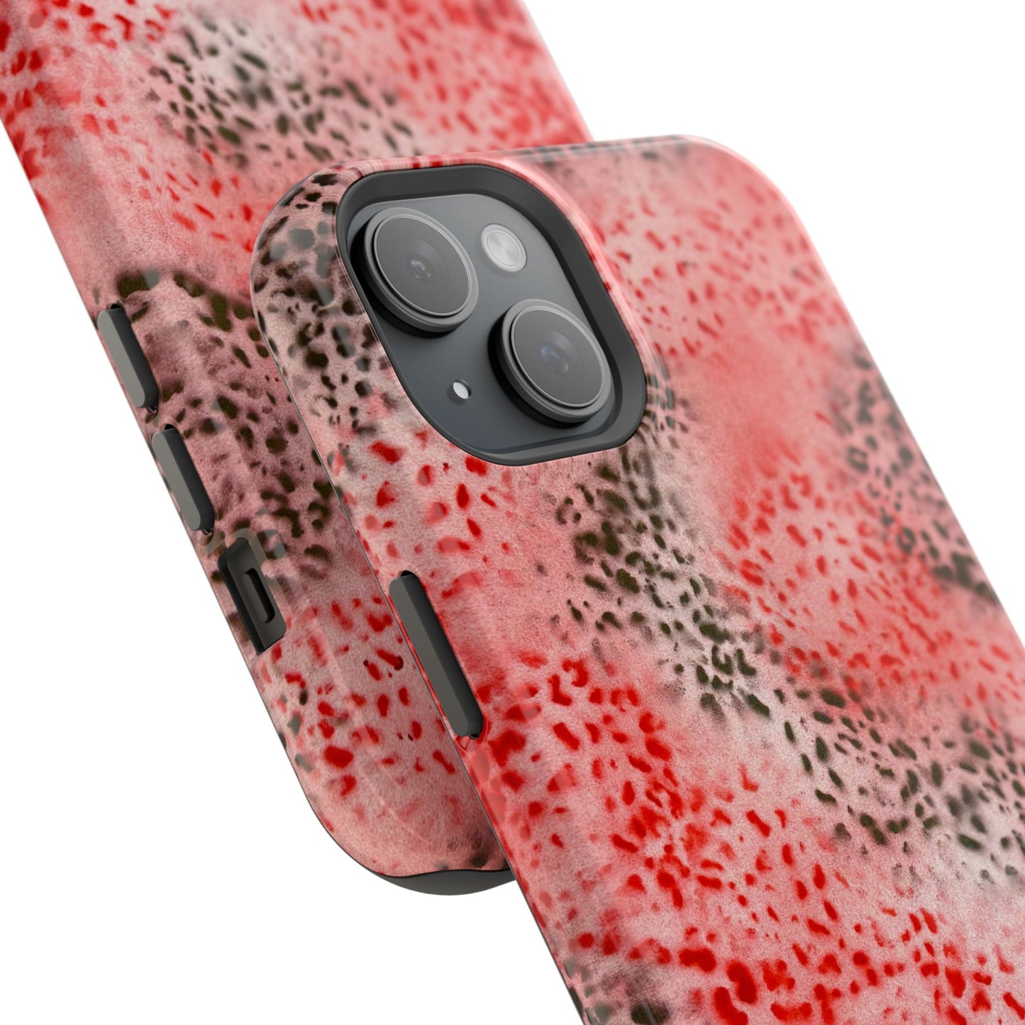 MagSafe "red cheetah" airbrush iPhone case