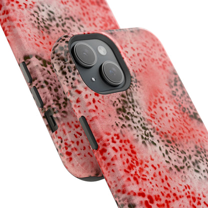 MagSafe "red cheetah" airbrush iPhone case