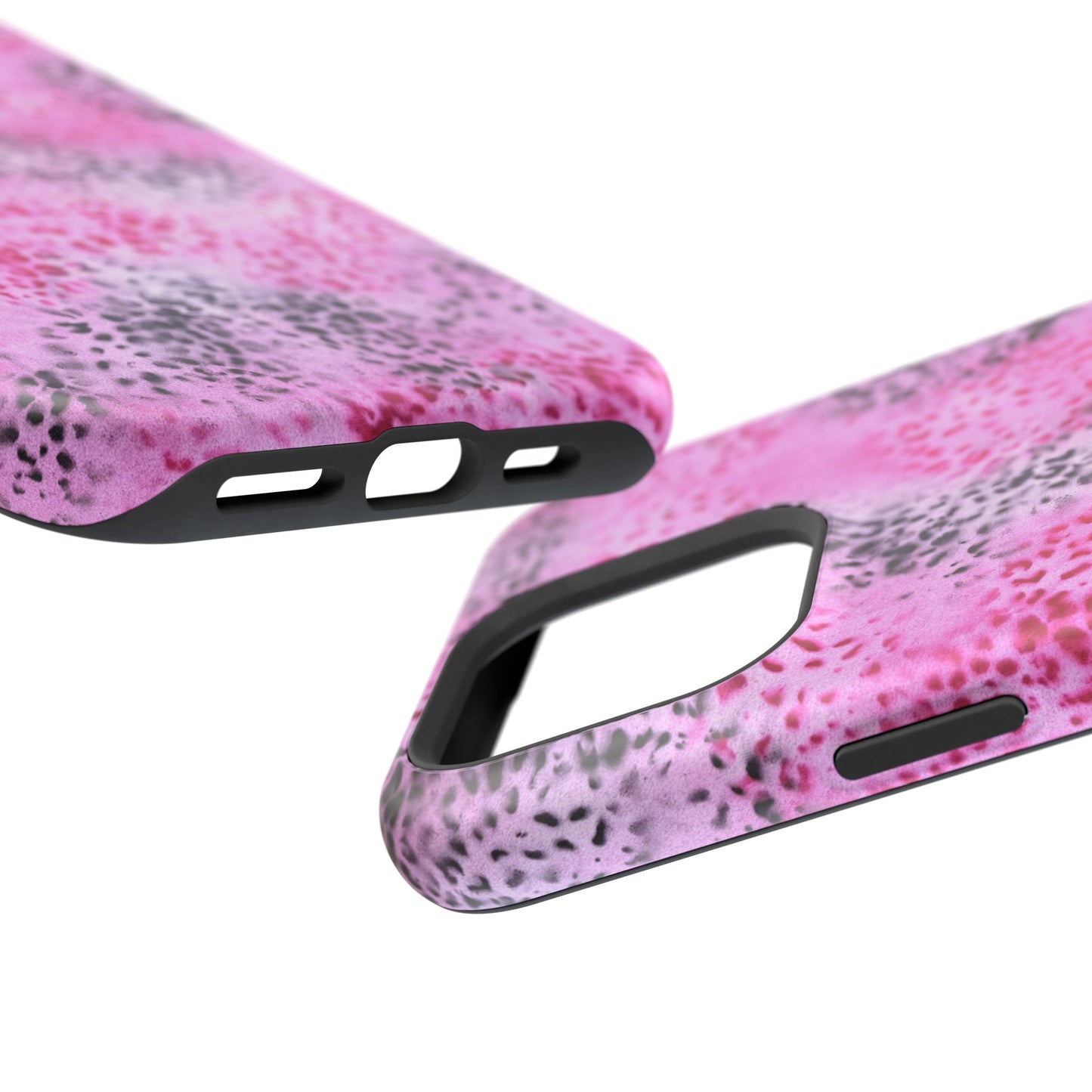 MagSafe "pink cheetah" airbrush iPhone case