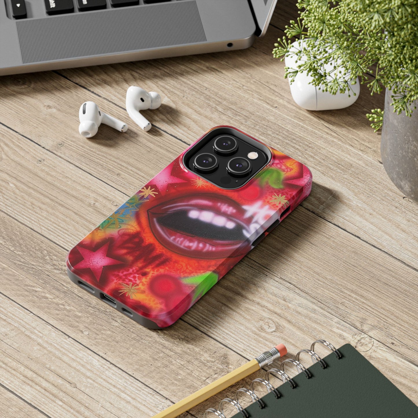 "hot stuff" airbrush iPhone case
