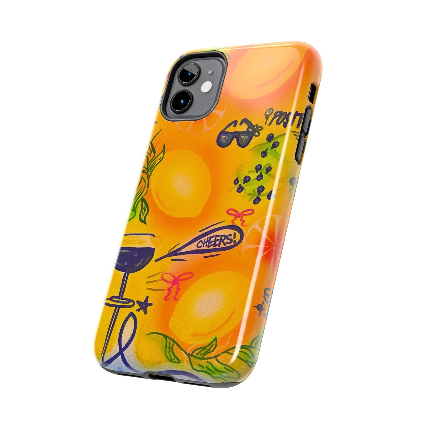 "citrus coastline" airbrush iPhone case