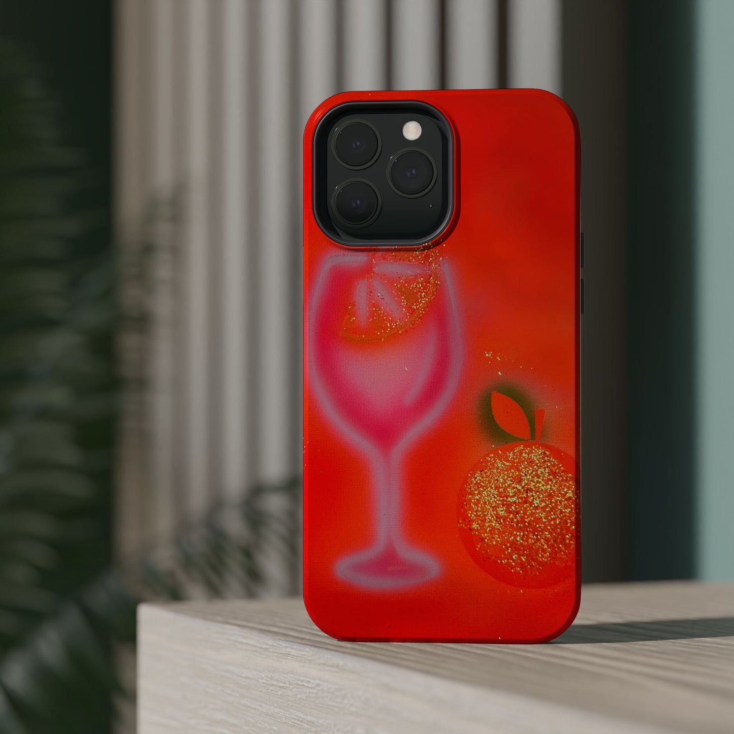 MagSafe "aperol spritz" airbrush iPhone case