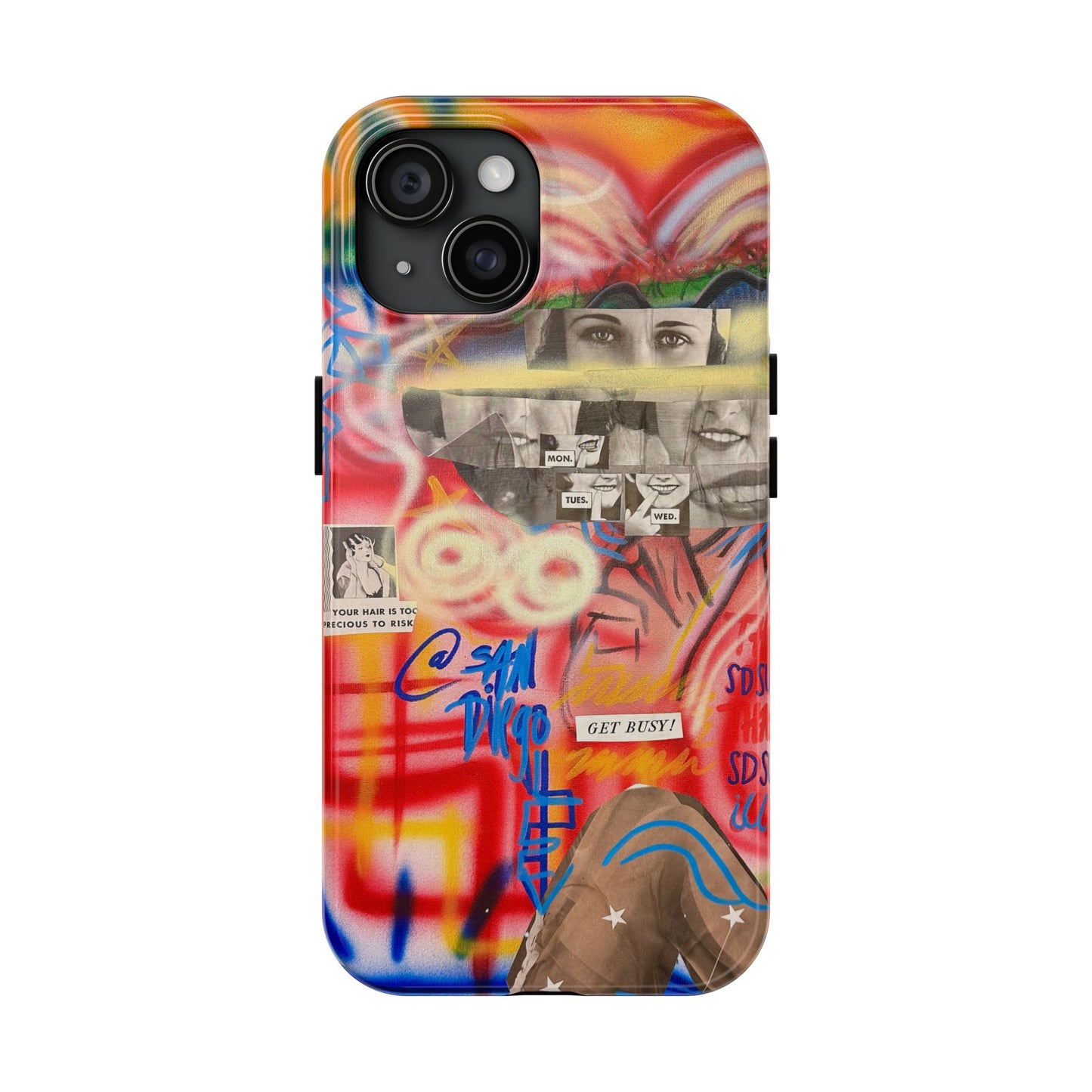 "get busy!" airbrush iPhone case
