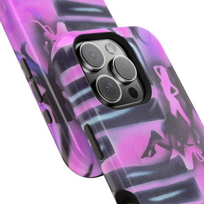 MagSafe "neon nights" airbrush iPhone case