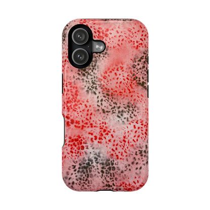 MagSafe "red cheetah" airbrush iPhone case