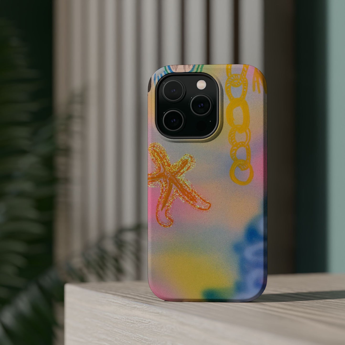 MagSafe "sweet starfish" airbrush iPhone case