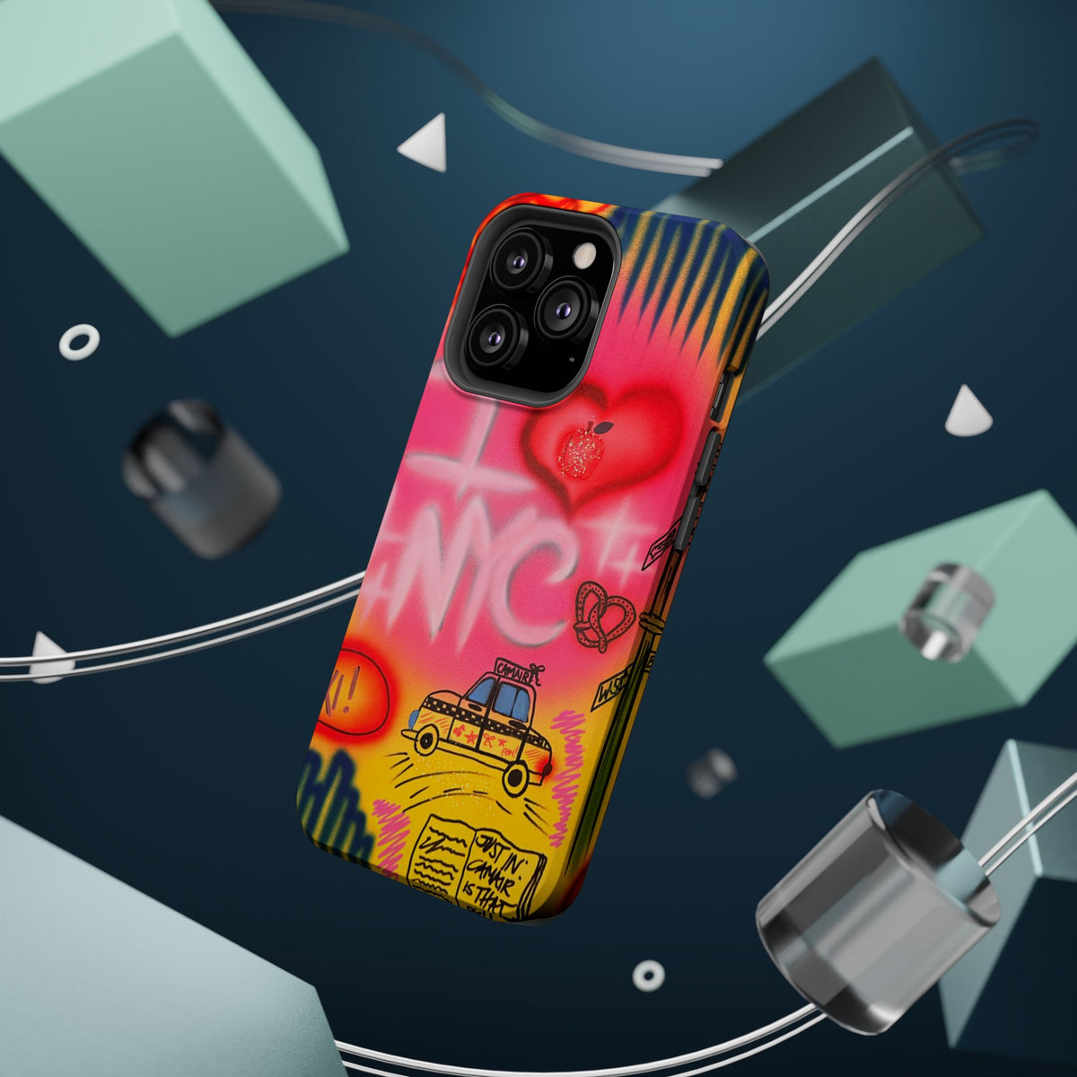 MagSafe „In der Stadt“ Airbrush iPhone-Hülle