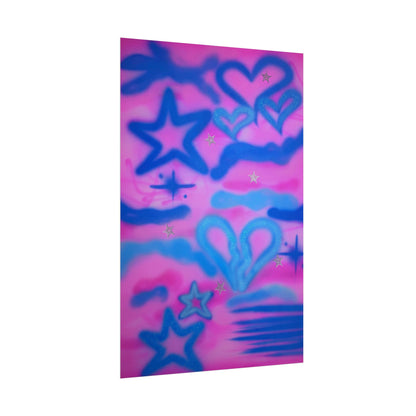 "blue camo" airbrush rolled print