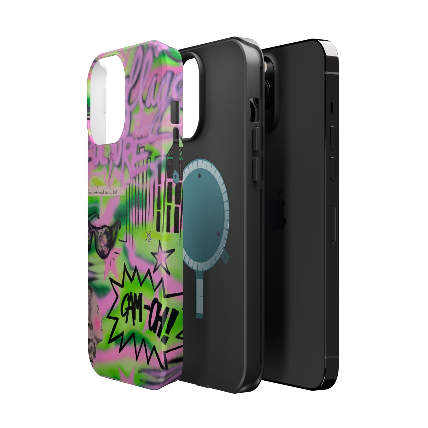 MagSafe "green camo" airbrush iPhone case