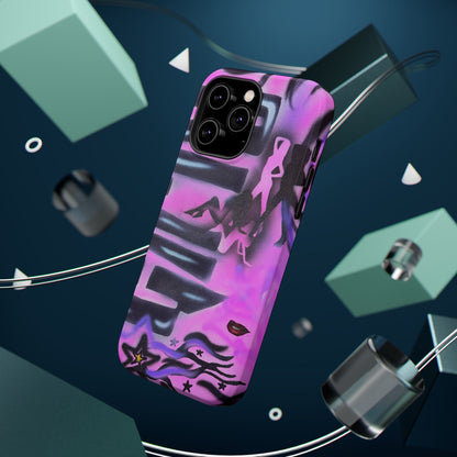 MagSafe "neon nights" airbrush iPhone case