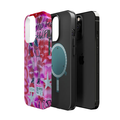 MagSafe "tickled pink" airbrush iPhone case