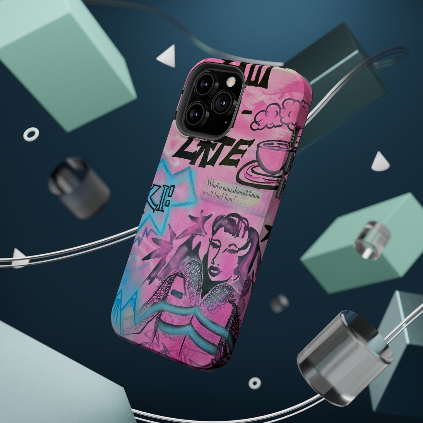 MagSafe "avant le ski" airbrush iPhone case
