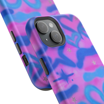 MagSafe "blue camo" airbrush iPhone case