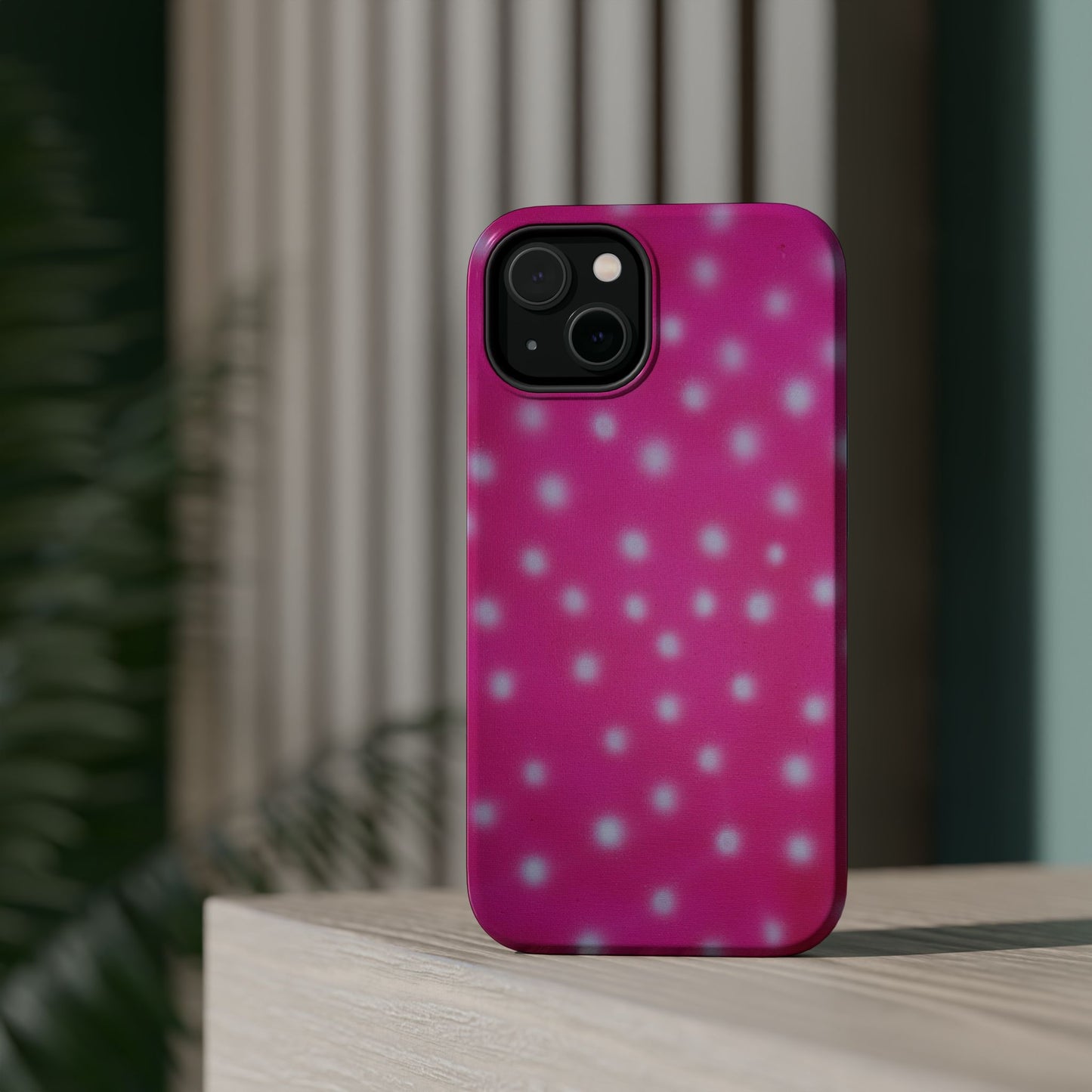 MagSafe "bubblegum polka dot" airbrush iPhone case