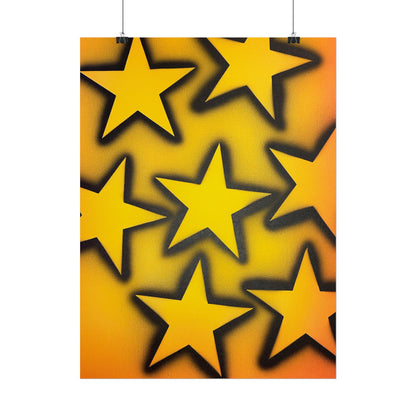 "UR A STAR!" airbrush rolled print