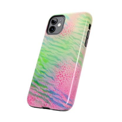 "teal cheetah" airbrush iPhone case