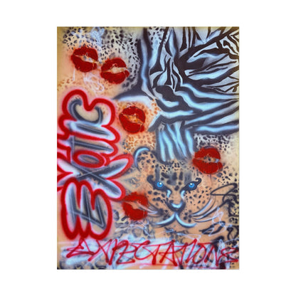 "exotic expectations" airbrush rolled print