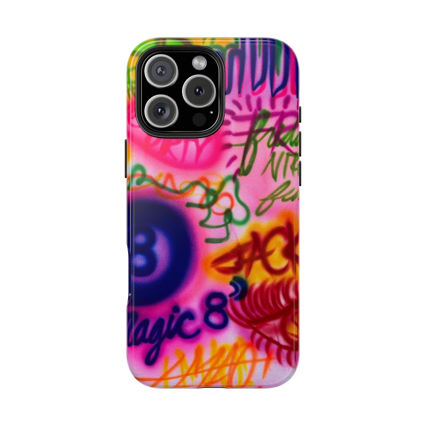 "colorful chaos" airbrush iPhone case