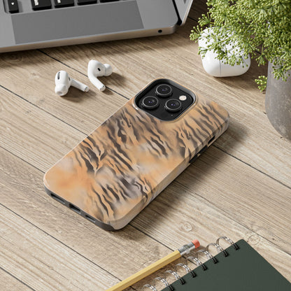 neutral tiger airbrush iPhone case