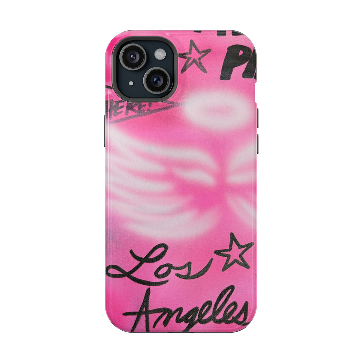 MagSafe "pinke Engelsflügel" Airbrush iPhone Hülle