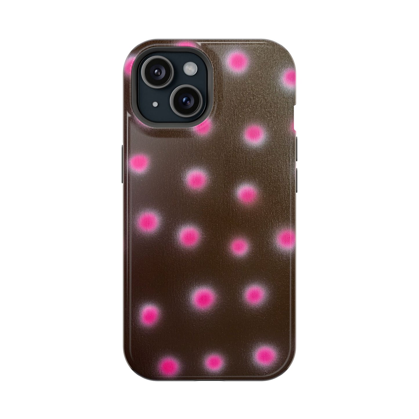 MagSafe "cherry mocha polka dot" airbrush iPhone case