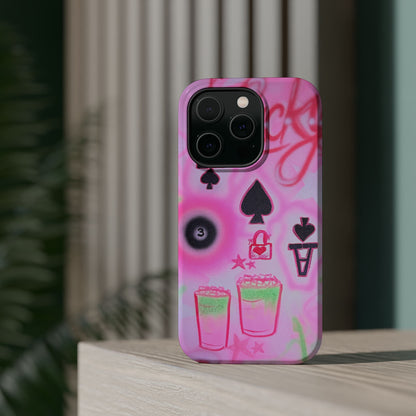 MagSafe "lucky ace" airbrush iPhone case