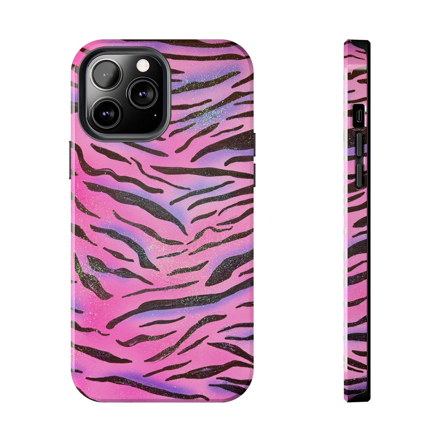 "glitter zebra" airbrush iPhone case