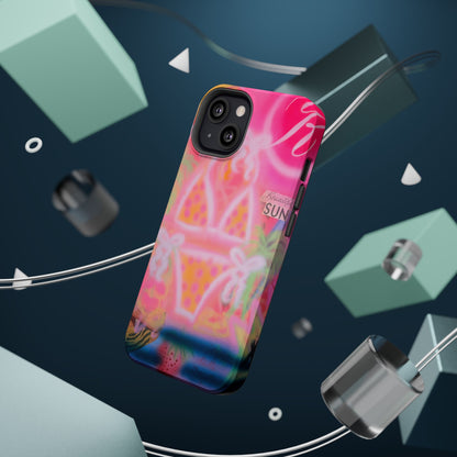 MagSafe "santa monica strawberry" airbrush iPhone case