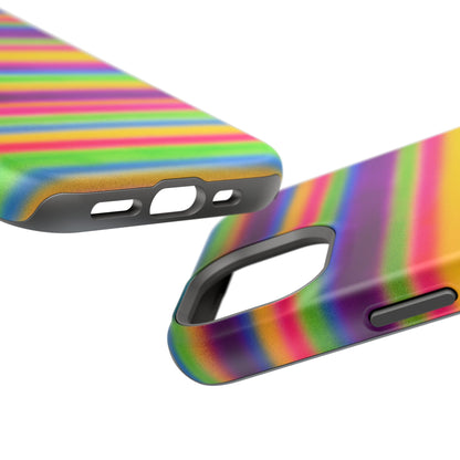 MagSafe "colorful stripes" airbrush iPhone case