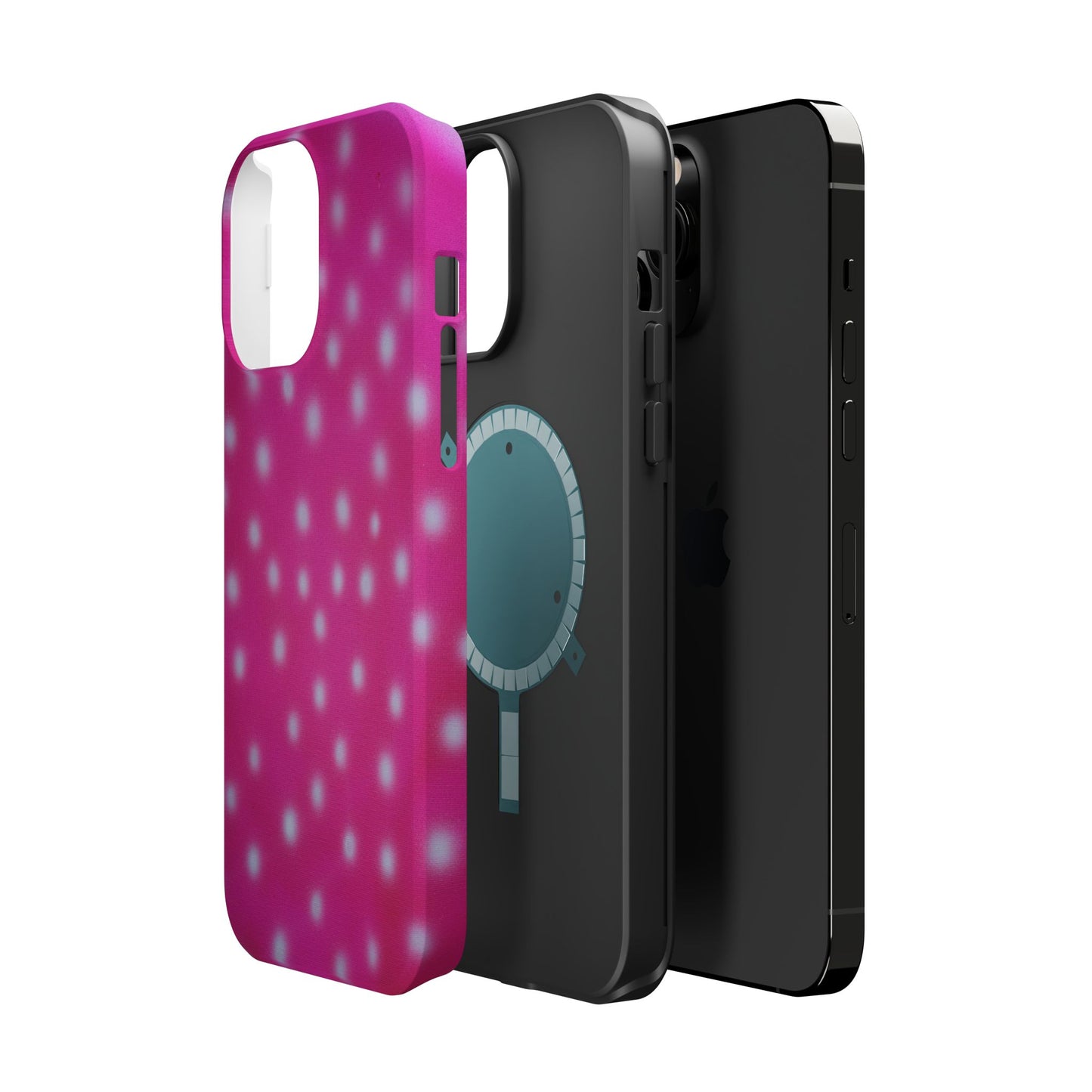 MagSafe "bubblegum polka dot" airbrush iPhone case
