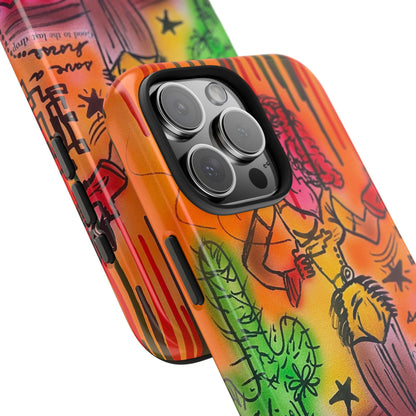 "wild, wild west" airbrush iPhone case