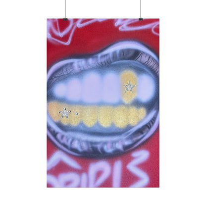 "bite me bling" airbrush rolled print