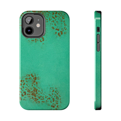 "teal cheetah" airbrush iPhone case